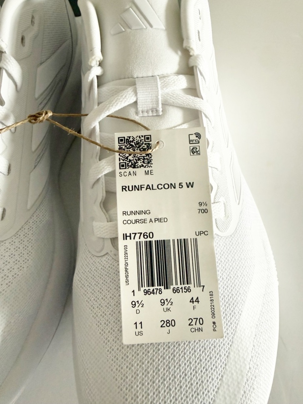 NEW Adidas Women’s Runfalcon 5 White Running Shoes Sneakers Size 11 - Picture 9 of 9